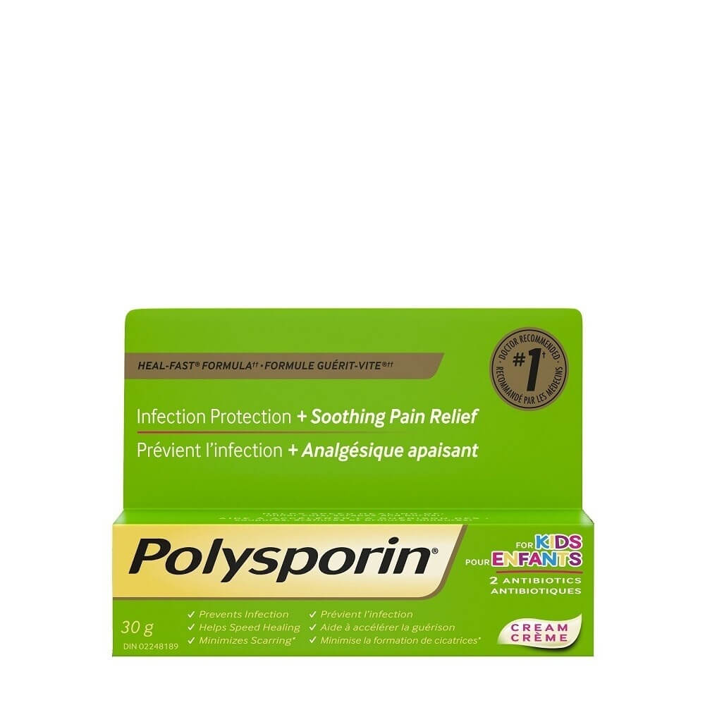 POLYSPORIN® Kids Cream HEAL-FAST® Formula Infection Protection + Soothing Pain Relief, 30g