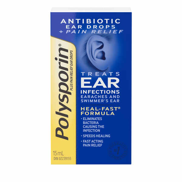polysporin plus pain ear drops box
